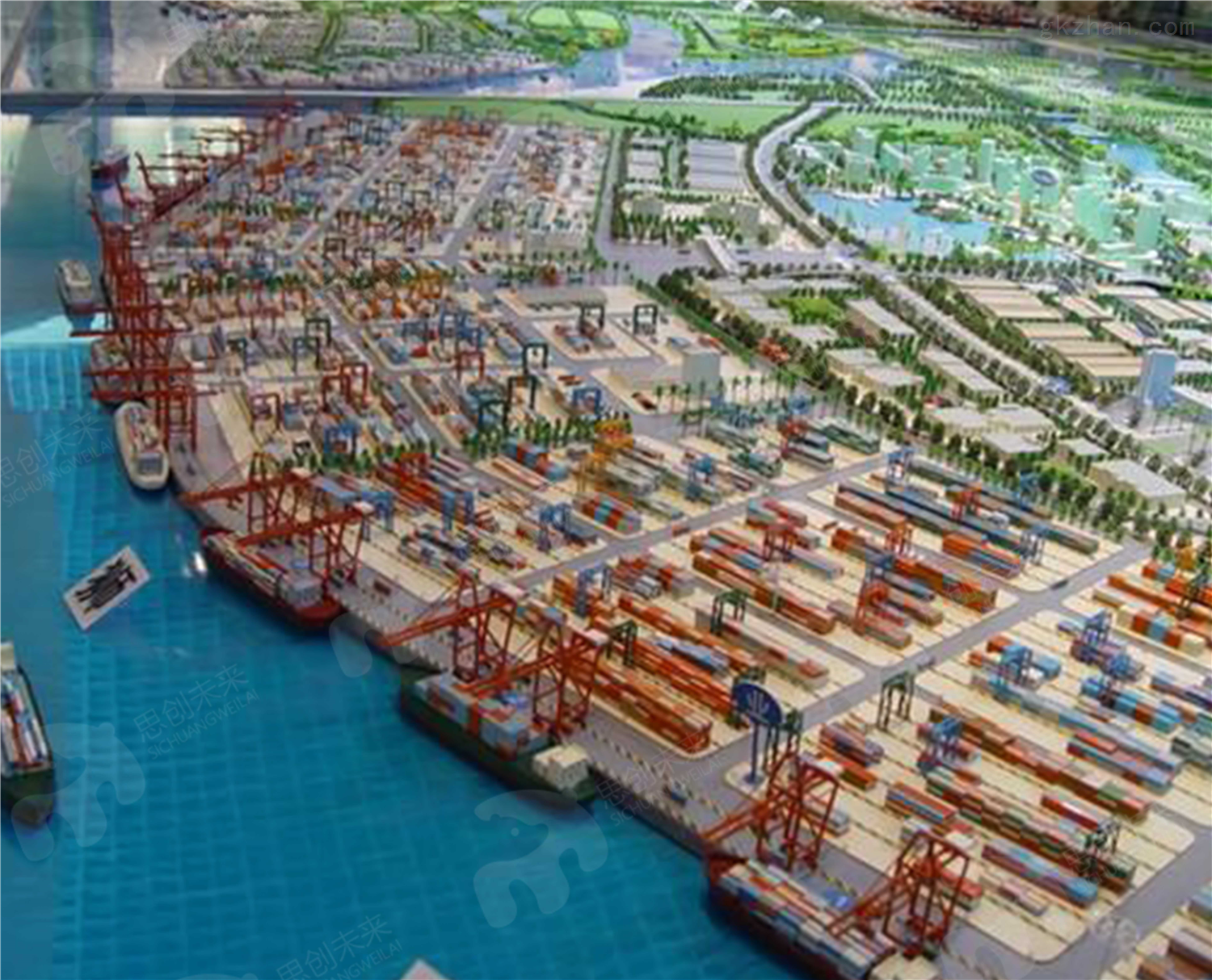 物流港口园区沙盘