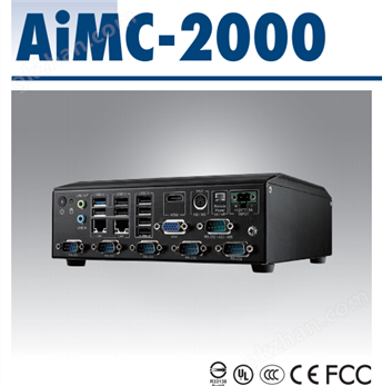 研華無風(fēng)扇工控機AIMC-2000 J1900四核CPU6串口